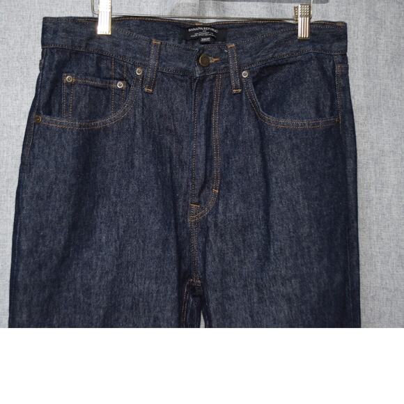 Banana Republic 90s Straight Fit Dark Wash Jeans Men’s 33x30 Hemp Cotton Denim - Picture 2 of 4